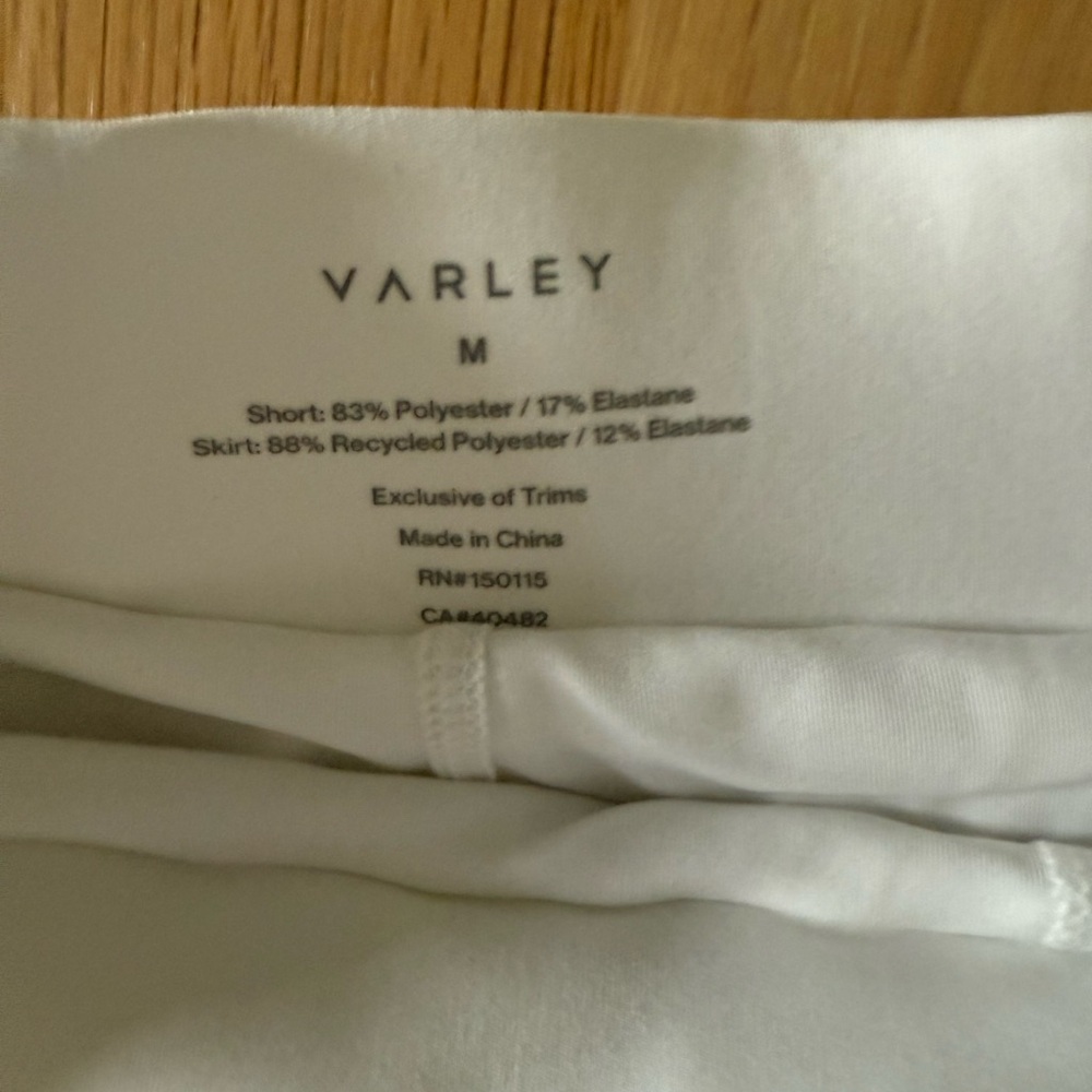 Varley White Pleated Skirt - Picture 2 of 2
